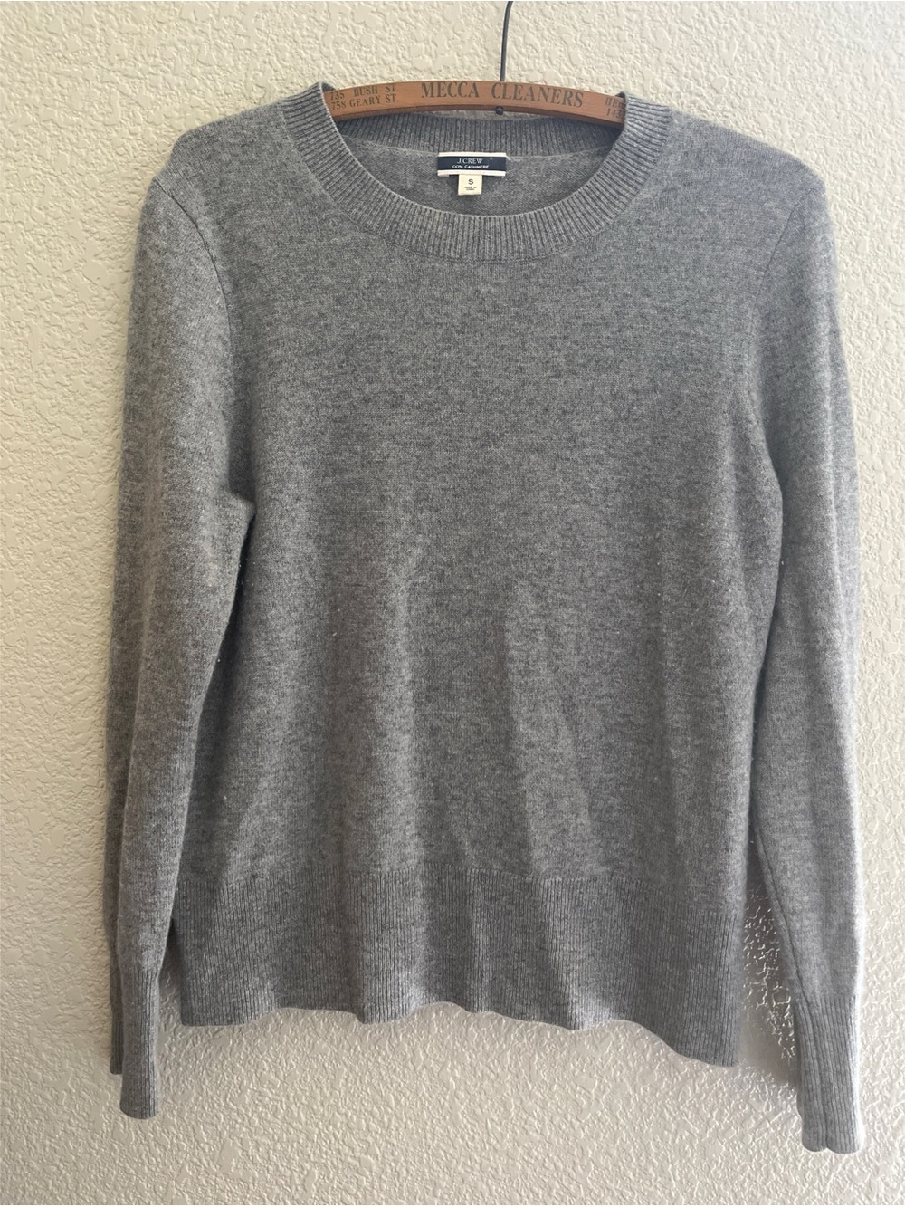 J Crew Gray Cashmere Crewneck Sweater Women’s Size Small